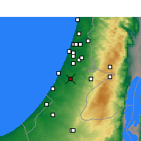 Nearby Forecast Locations - Kfar ha-Rif - Mapa