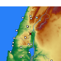 Nearby Forecast Locations - Kirjat Šmona - Mapa