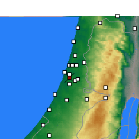Nearby Forecast Locations - Rišon le-Cijon - Mapa