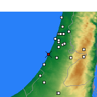 Nearby Forecast Locations - Ašdod - Mapa