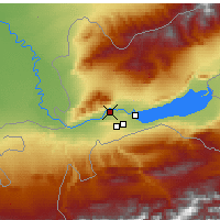 Nearby Forecast Locations - Chudžand - Mapa