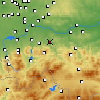 Nearby Forecast Locations - Wadowice - Mapa