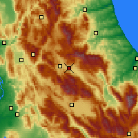 Nearby Forecast Locations - L'Aquila - Mapa