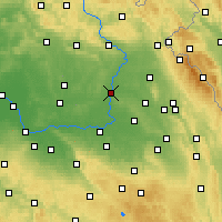 Nearby Forecast Locations - Hradec Králové - Mapa