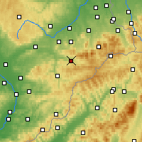 Nearby Forecast Locations - Rožnov pod Radhoštěm - Mapa