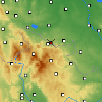 Nearby Forecast Locations - Hlucholazy - Mapa