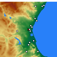 Nearby Forecast Locations - Aldaia - Mapa