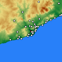 Nearby Forecast Locations - Sant Feliu de Llobregat - Mapa