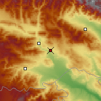 Nearby Forecast Locations - Letiště Tbilisi - Mapa