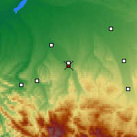 Nearby Forecast Locations - Majkop - Mapa