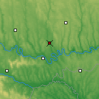 Nearby Forecast Locations - Kamenec Podolský - Mapa