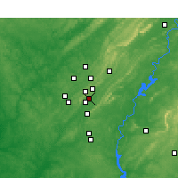 Nearby Forecast Locations - Vestavia Hills - Mapa