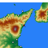 Nearby Forecast Locations - Taormina - Mapa