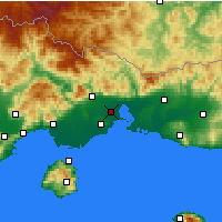 Nearby Forecast Locations - Vistonida - Mapa