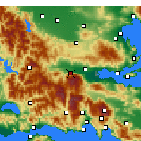 Nearby Forecast Locations - Ypati - Mapa