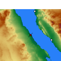 Nearby Forecast Locations - Ras Ghareb - Mapa