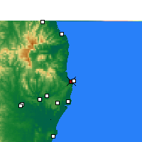 Nearby Forecast Locations - Byron Bay - Mapa