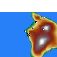 Nearby Forecast Locations - Kailua-Kona - Mapa