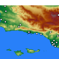 Nearby Forecast Locations - Goleta - Mapa
