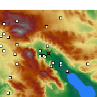 Nearby Forecast Locations - Thousand Palms - Mapa