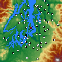 Nearby Forecast Locations - Vashonův ostrov - Mapa