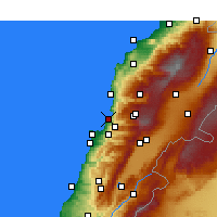 Nearby Forecast Locations - Džunija - Mapa