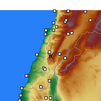 Nearby Forecast Locations - Jezzine - Mapa