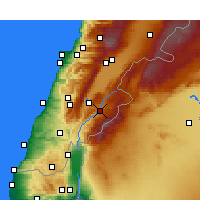 Nearby Forecast Locations - Rashaya - Mapa