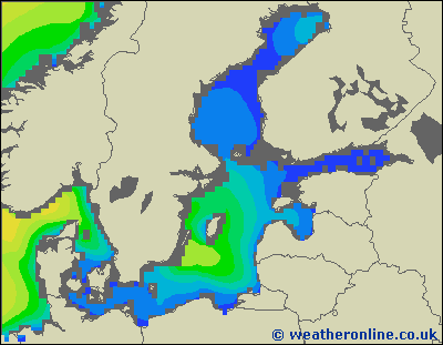 Baltic Sea SE - Výška vln - So, 21 10, 14:00 SELČ