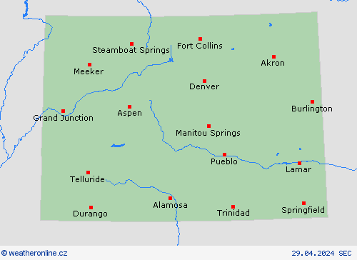 Colorado Severní Amerika Předpovědní mapy