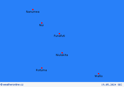  Tuvalu Oceánie Předpovědní mapy