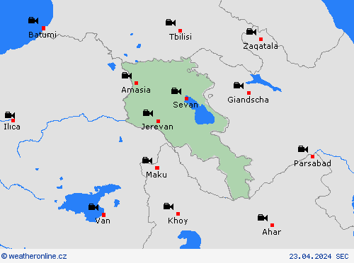 webová kamera Arménie Asie Předpovědní mapy