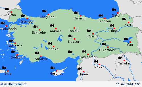 webová kamera Turecko Evropa Předpovědní mapy