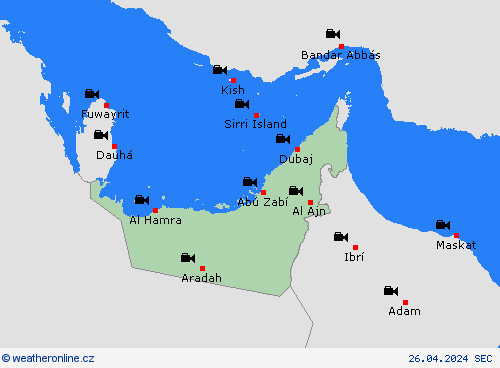 webová kamera Spojené arabské emiráty Asie Předpovědní mapy