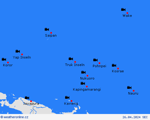 webová kamera Nauru Oceánie Předpovědní mapy