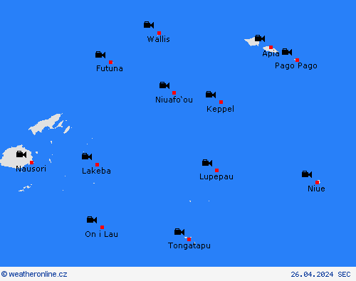 webová kamera Americká Samoa Oceánie Předpovědní mapy