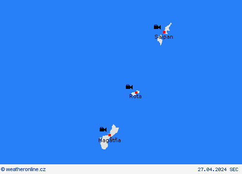 webová kamera Mariany Oceánie Předpovědní mapy