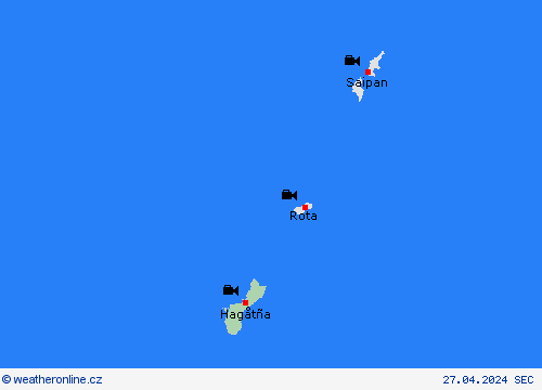 webová kamera Guam Oceánie Předpovědní mapy