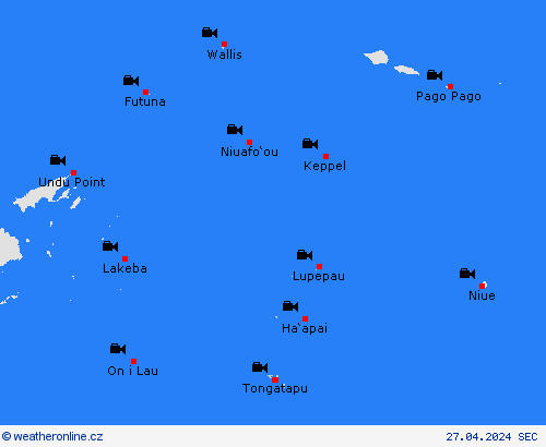 webová kamera Tonga Oceánie Předpovědní mapy
