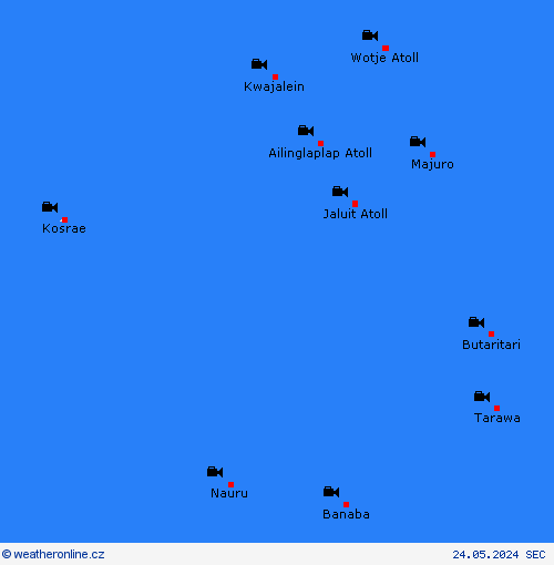 webová kamera Marshallovy ostrovy Oceánie Předpovědní mapy